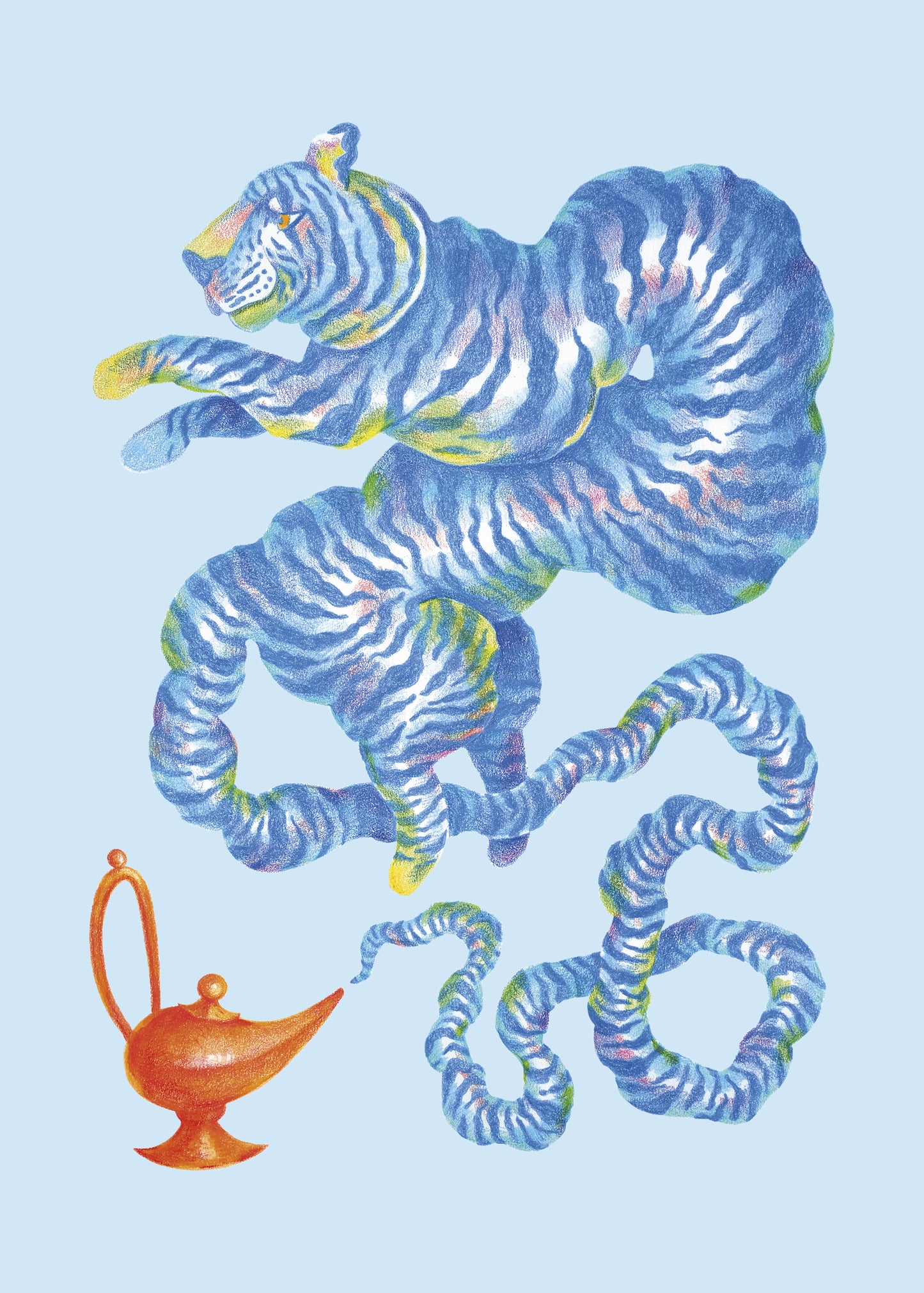 Poster "Tiger Genie - Make a Wish!"