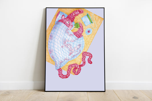 Poster "Doomscrolling Tiger"