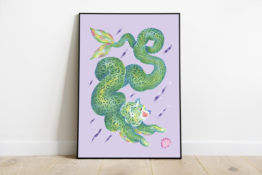 Poster "Mermaid Leopard"