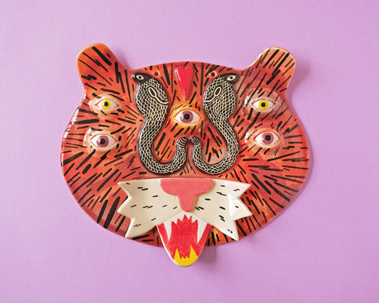 Tiger Mask with 2 Snakes