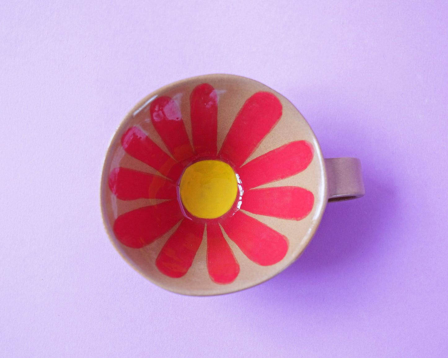 Coffee Cup with a red flower