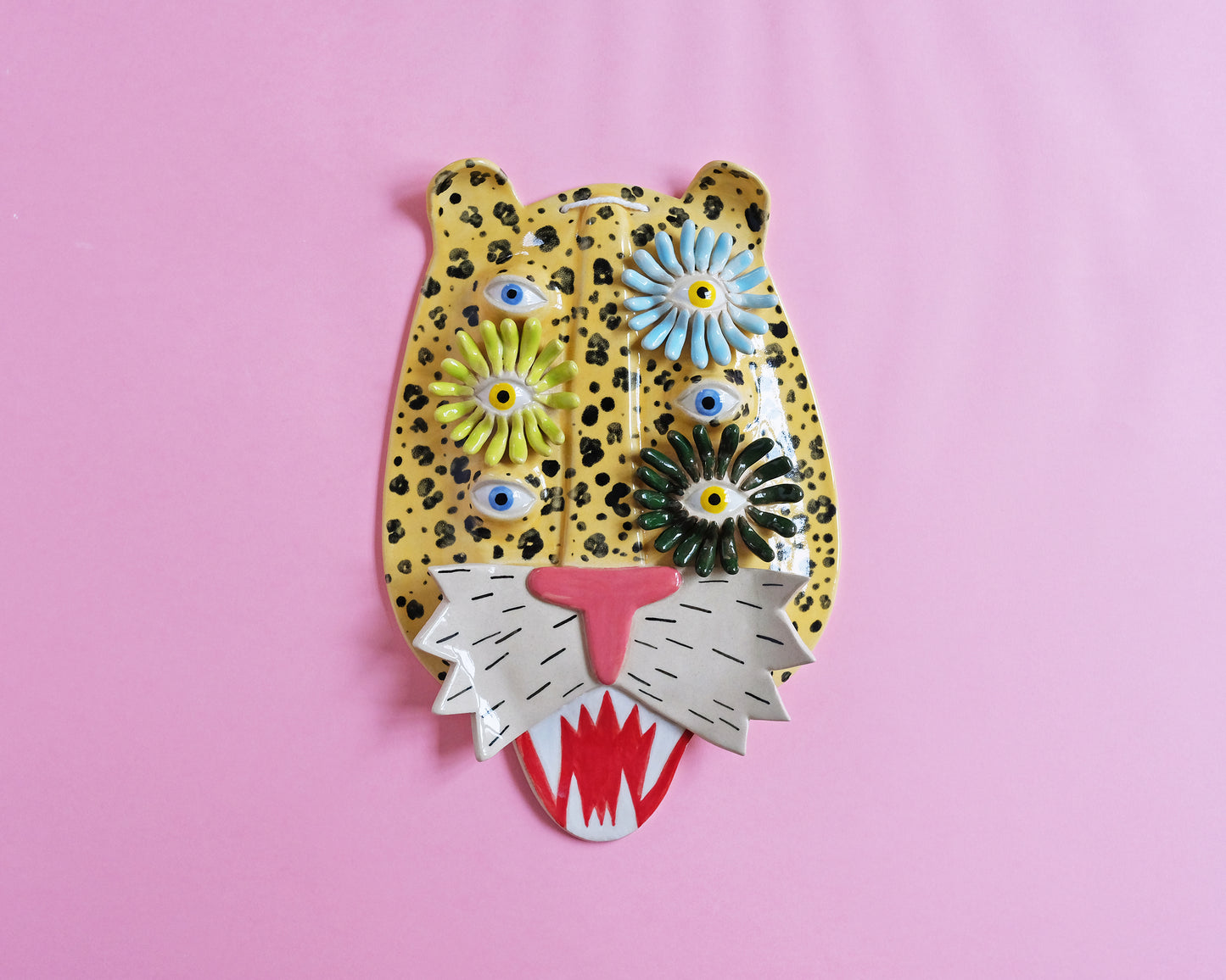 Big Flower Leopard Wall Mask