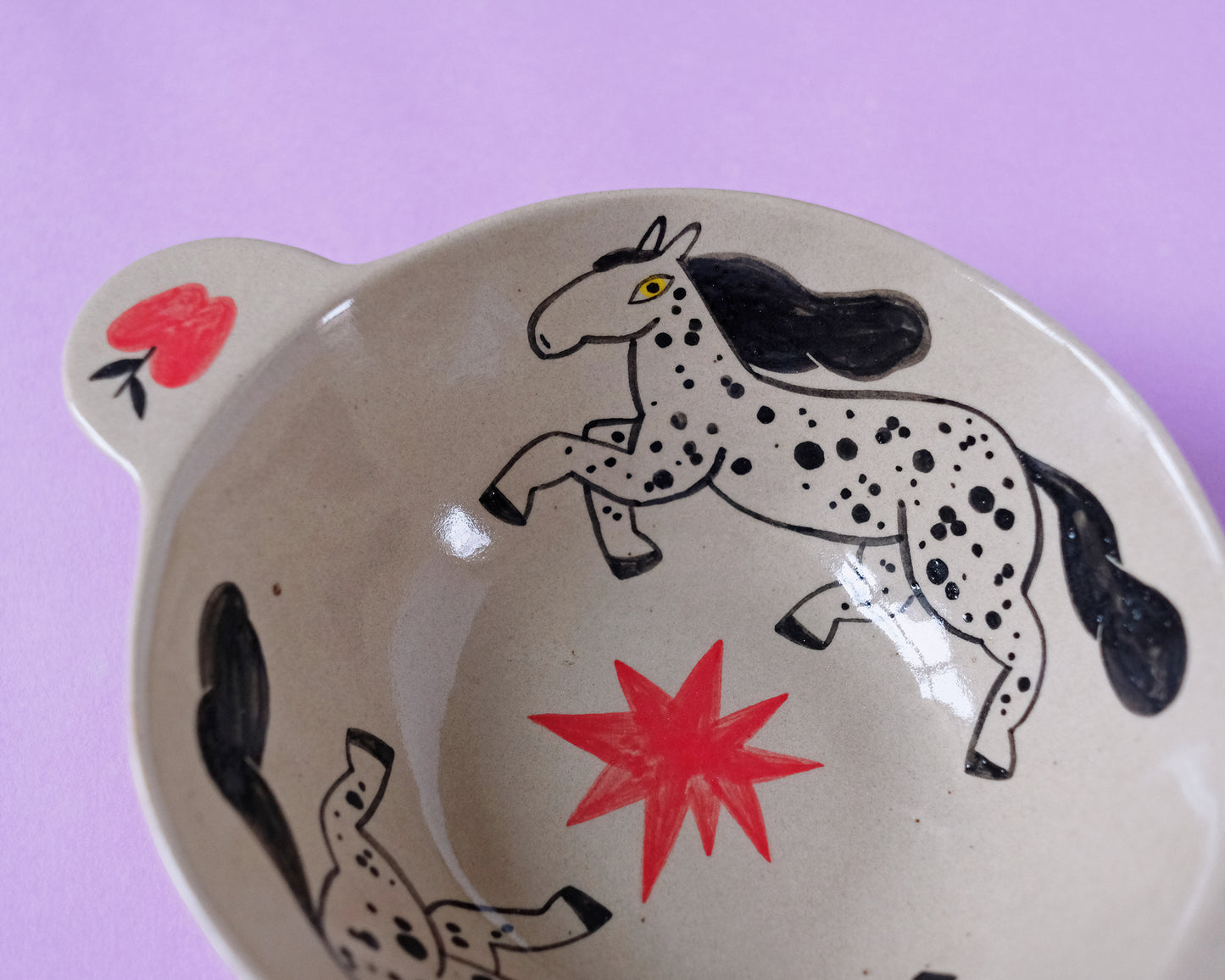 Breakfast Bowl 2 Horses and Star