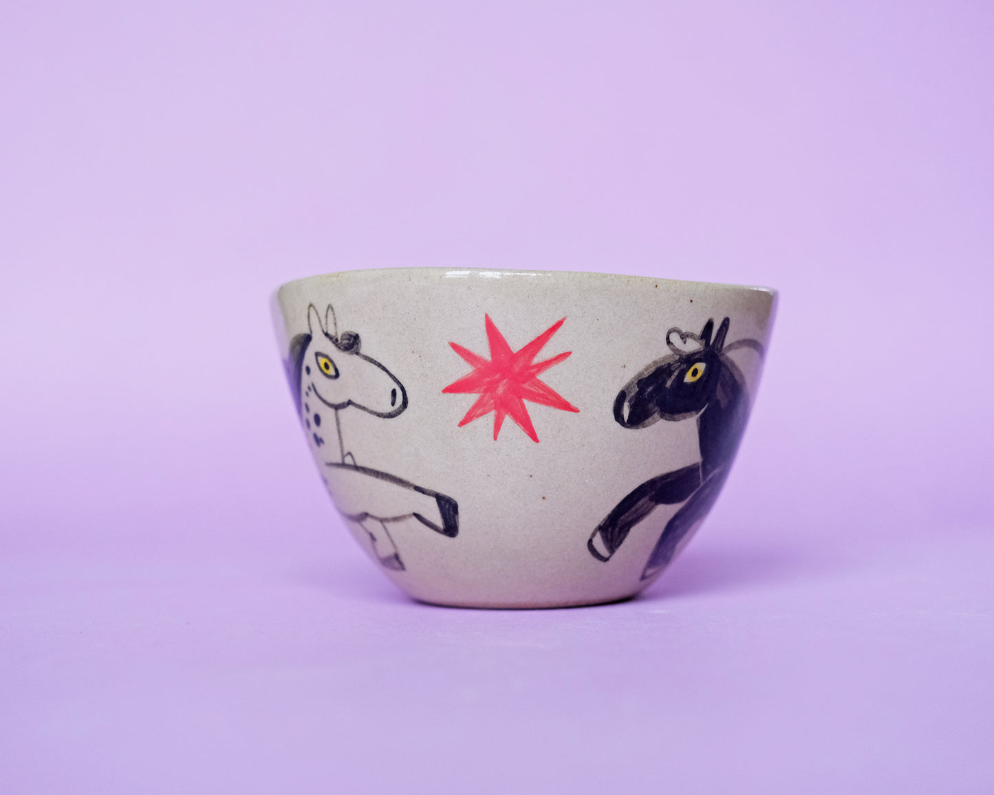 Cup with a Flower and 2 Running Horses