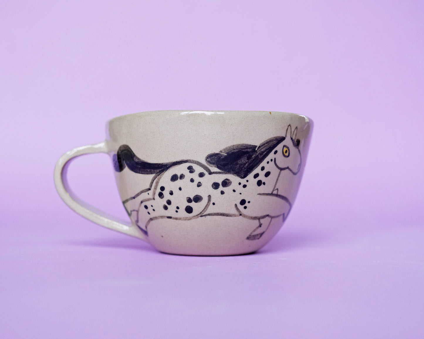 Cup with a Flower and 2 Running Horses