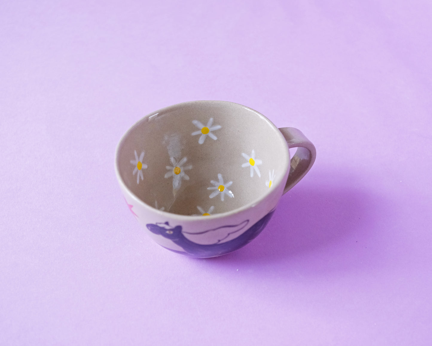 Cup with Tiny Flowers and 2 Running Horses