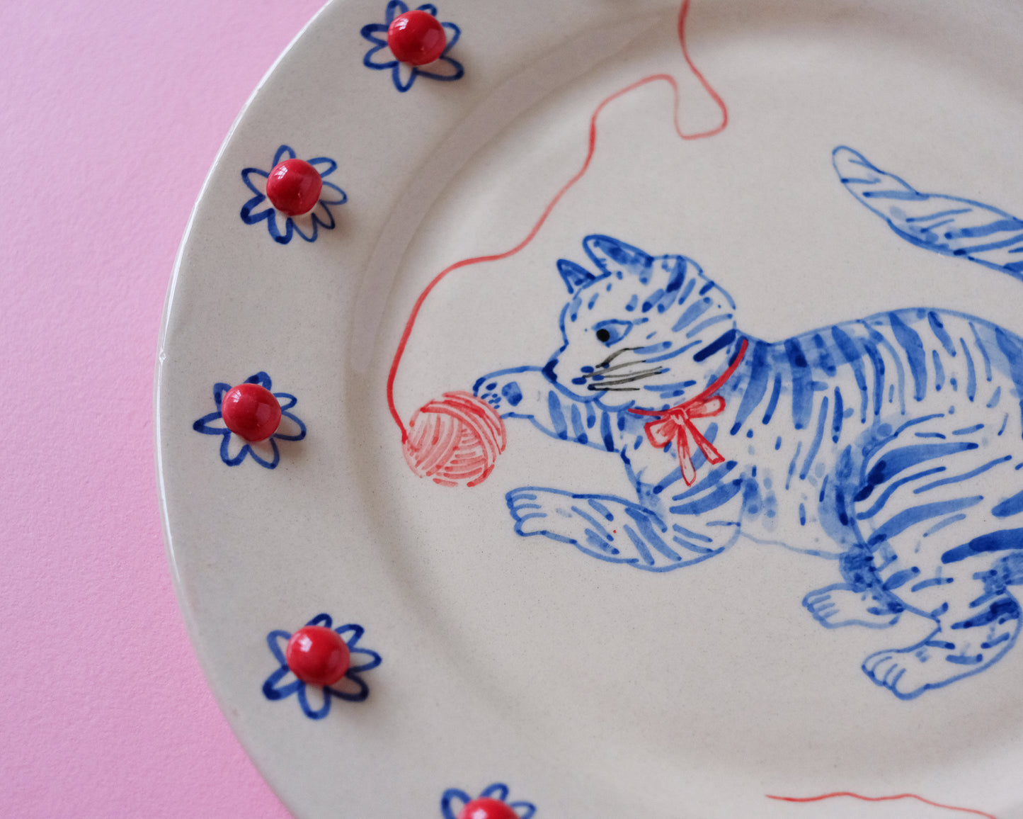 The Playing Cat Plate #1