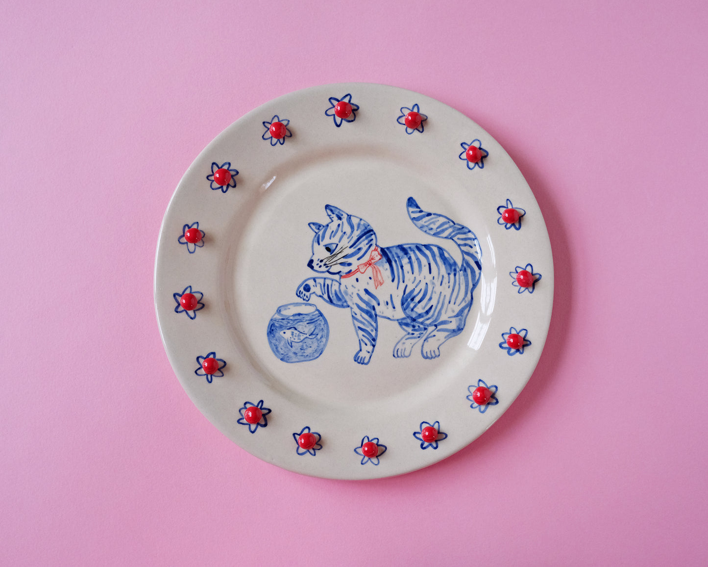 The Playing Cat Plate #2