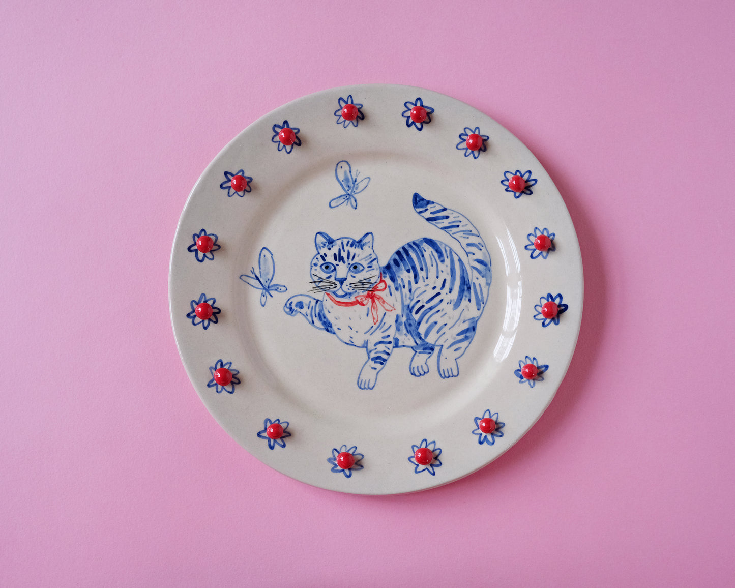 The Playing Cat Plate #3