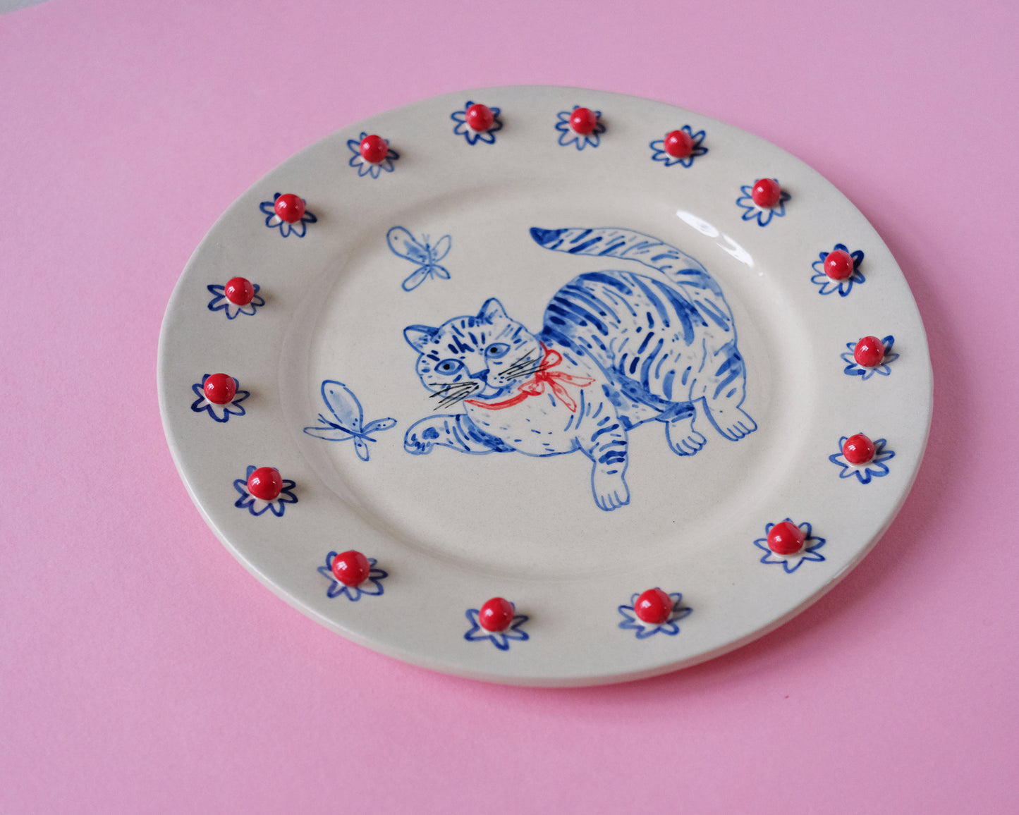 The Playing Cat Plate #3