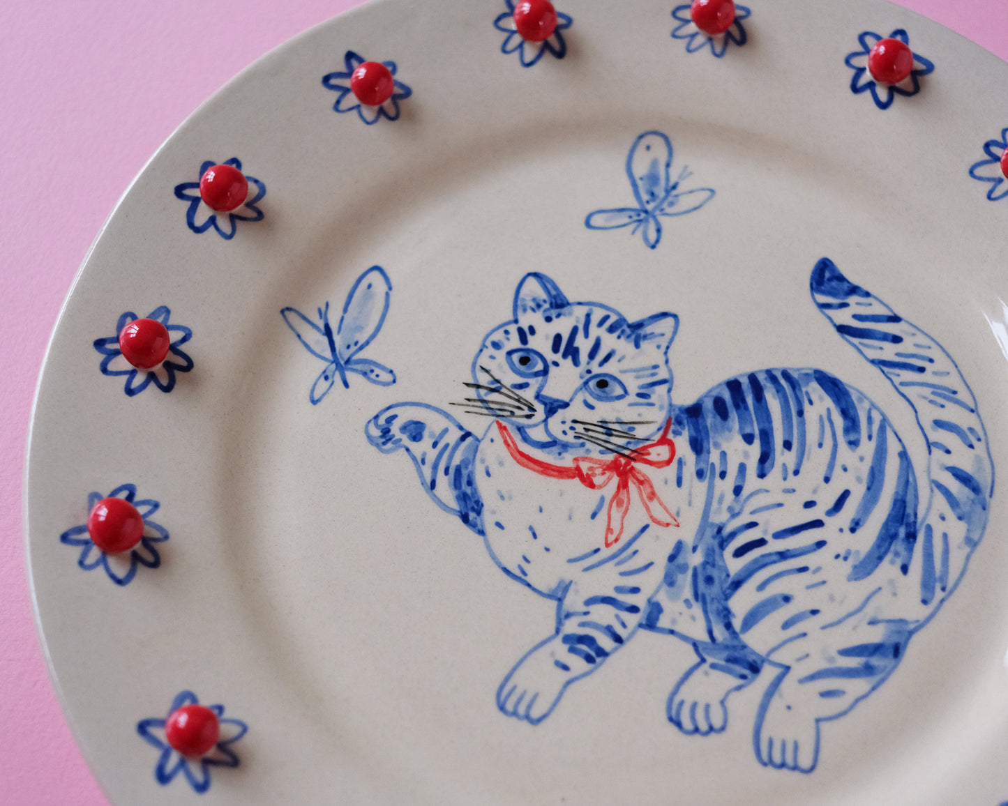 The Playing Cat Plate #3