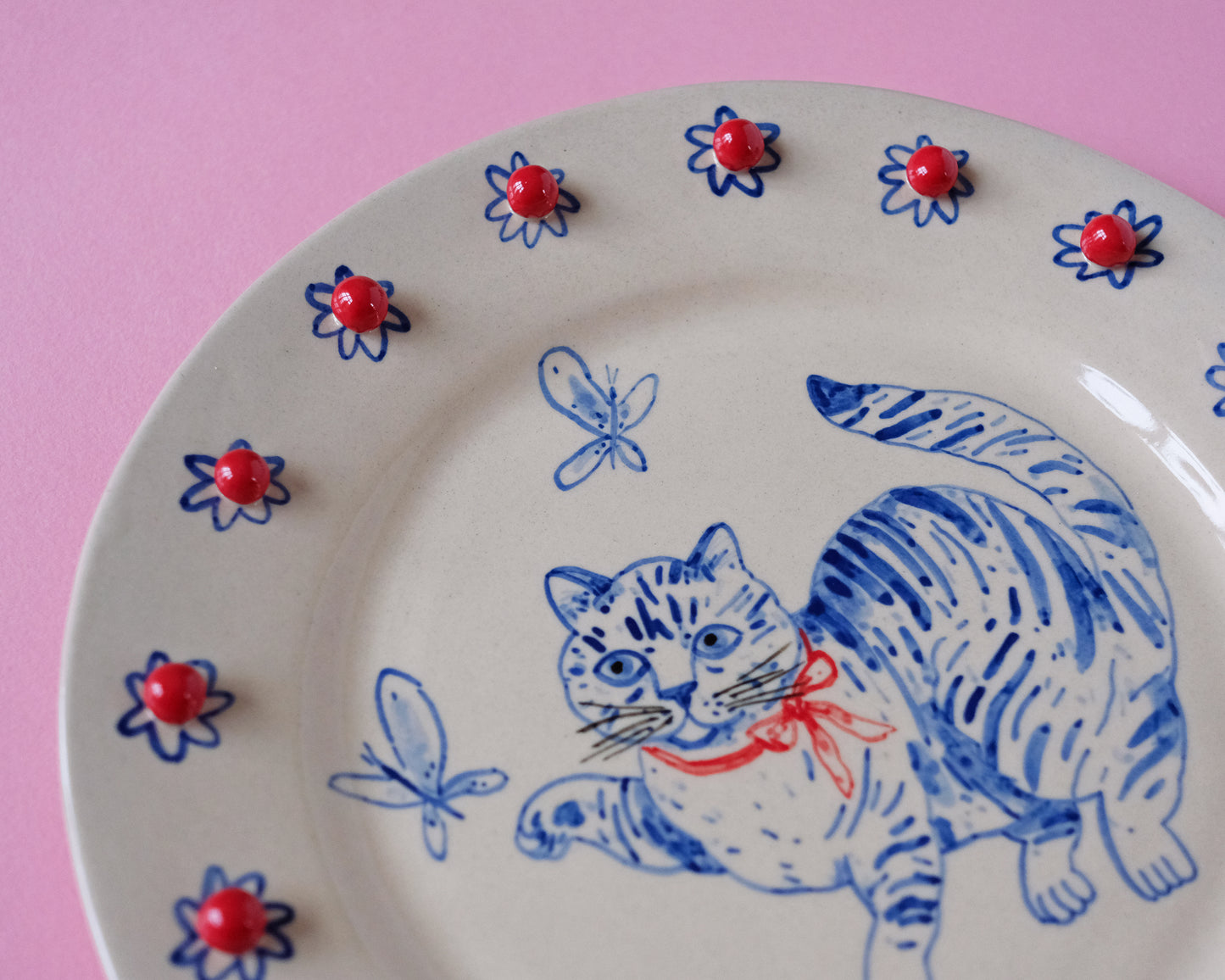 The Playing Cat Plate #3