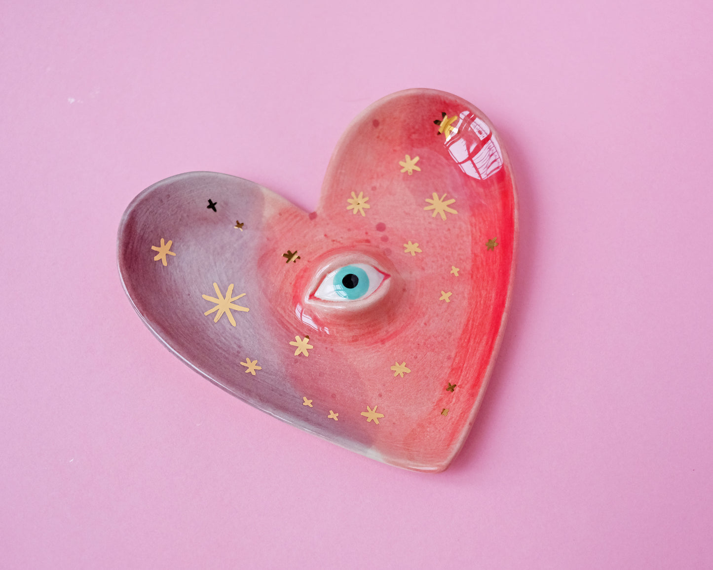 Heart Plates with golden stars