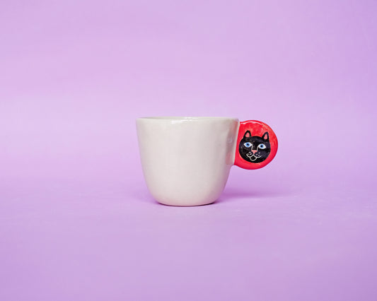 Black cat and Red cat coffee cup #1