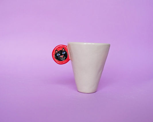 Black cat and Red cat coffee cup #2