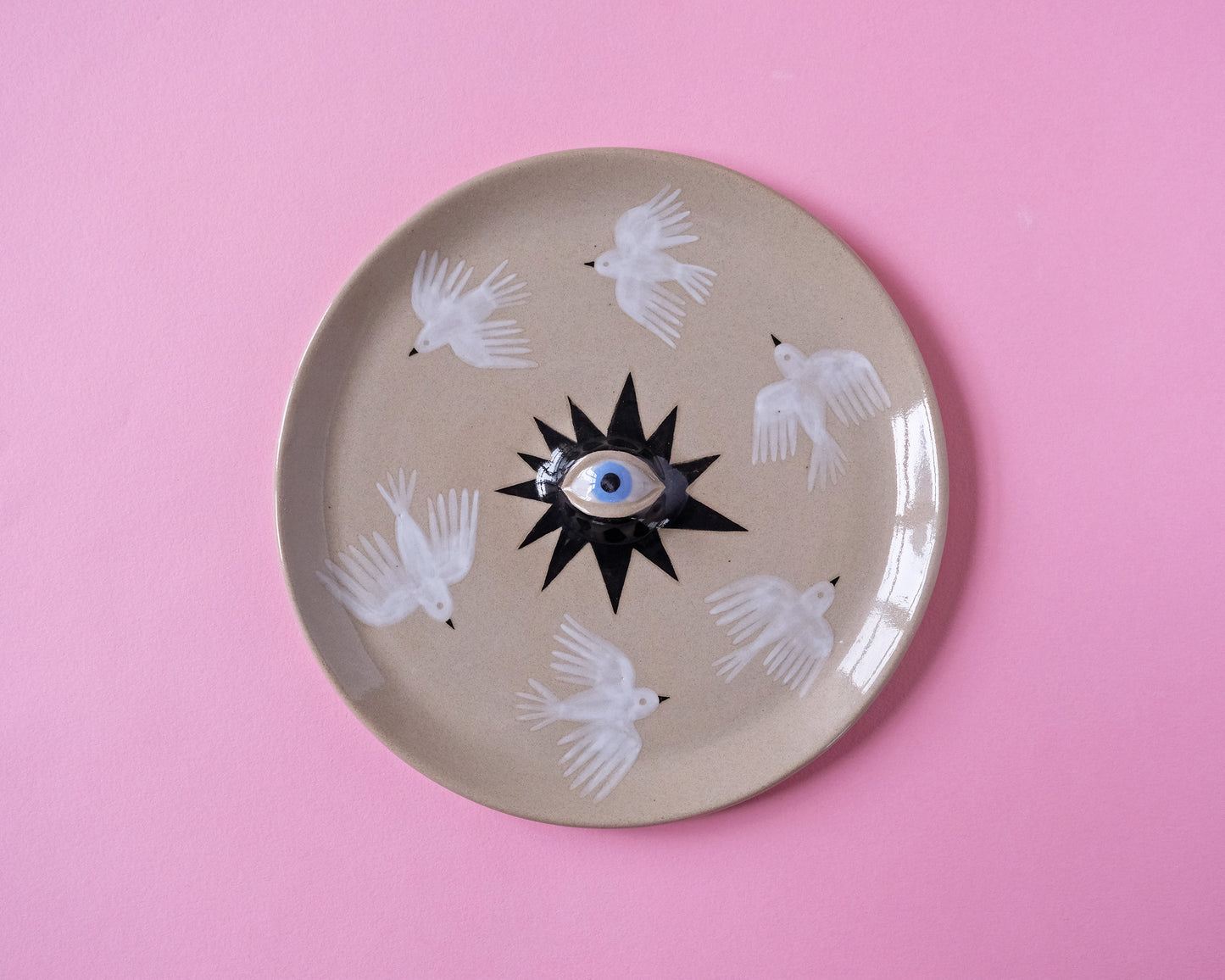 Eyed Plate. Birds and Stars Collection. №1