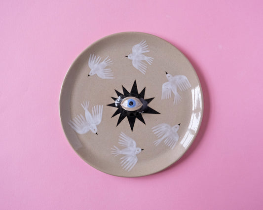 Eyed Plate. Birds and Stars Collection. №1