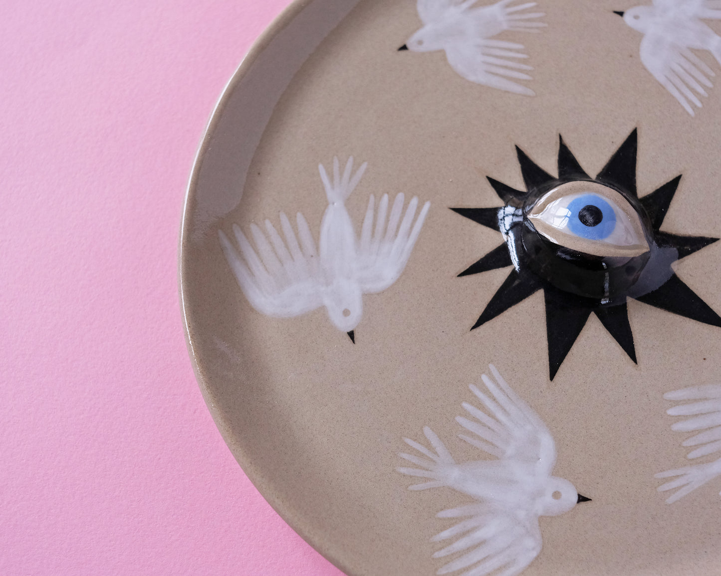 Eyed Plate. Birds and Stars Collection. №1