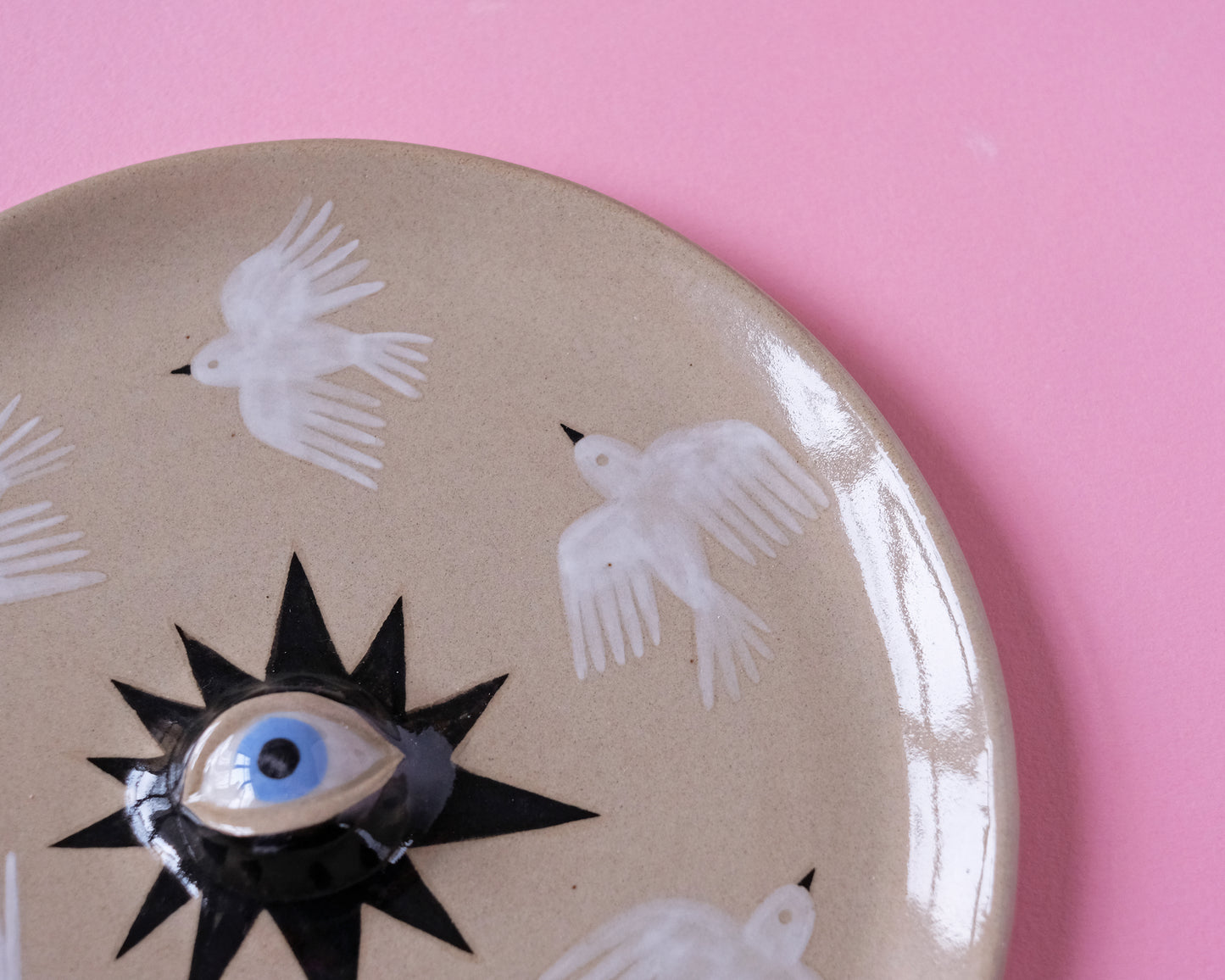 Eyed Plate. Birds and Stars Collection. №1