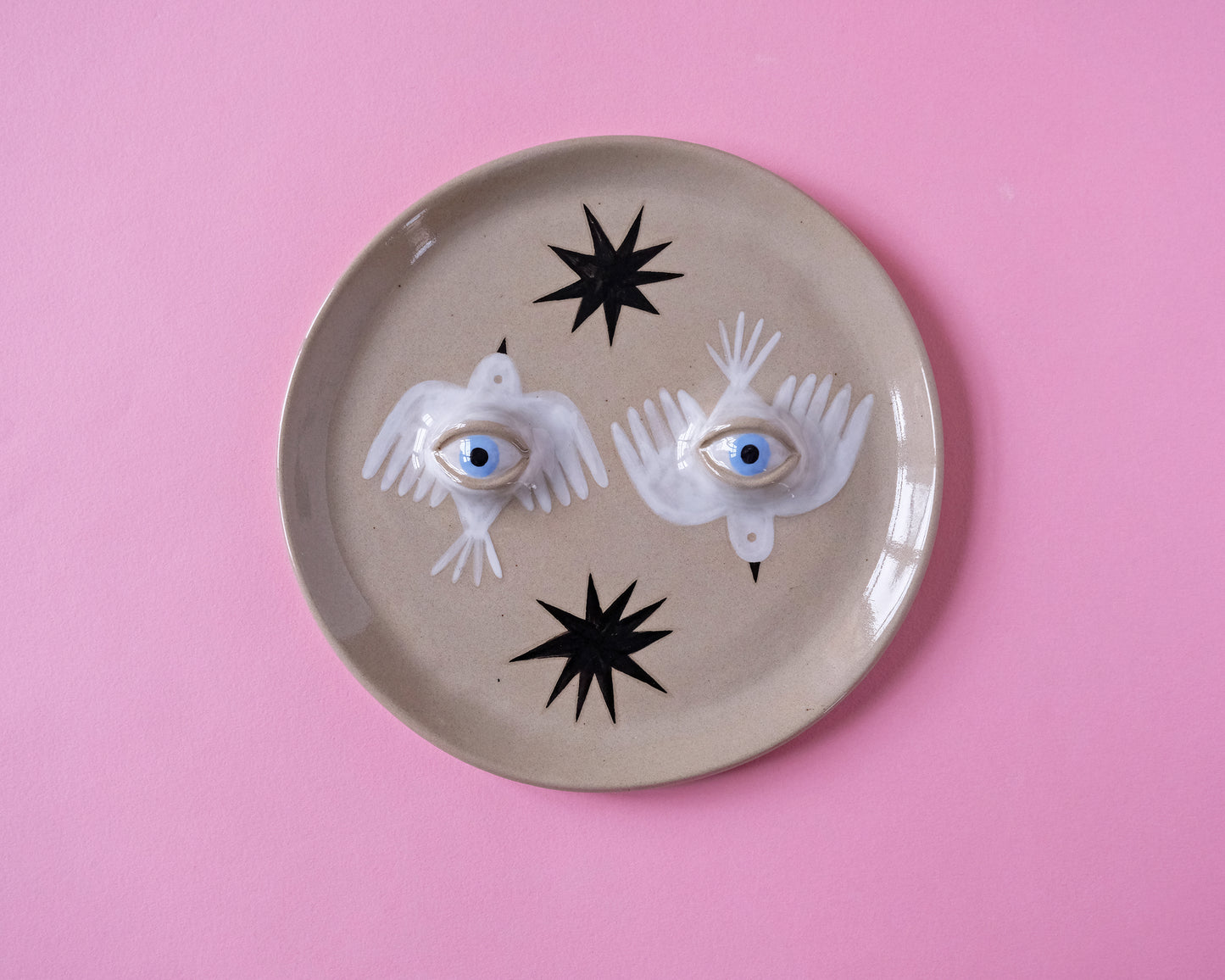 Eyed Plate. Birds and Stars Collection. №2