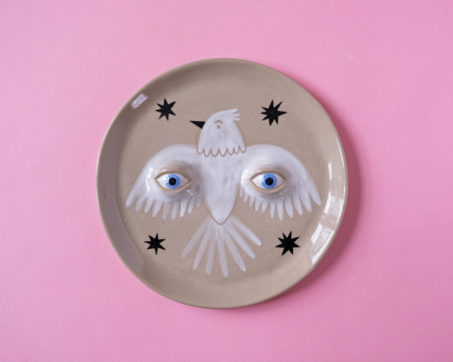 Eyed Plate. Birds and Stars Collection. №5