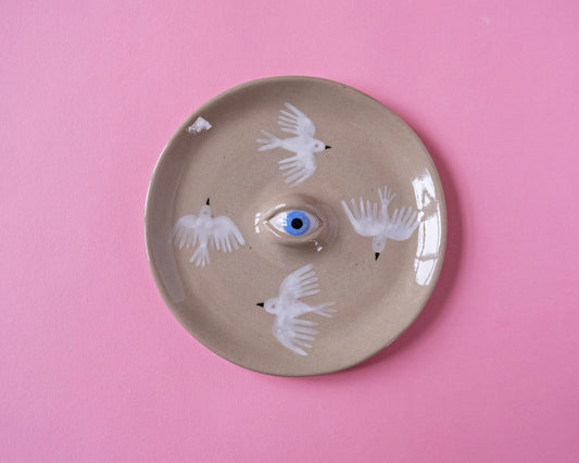 Eyed Plate. Birds and Stars Collection. №6