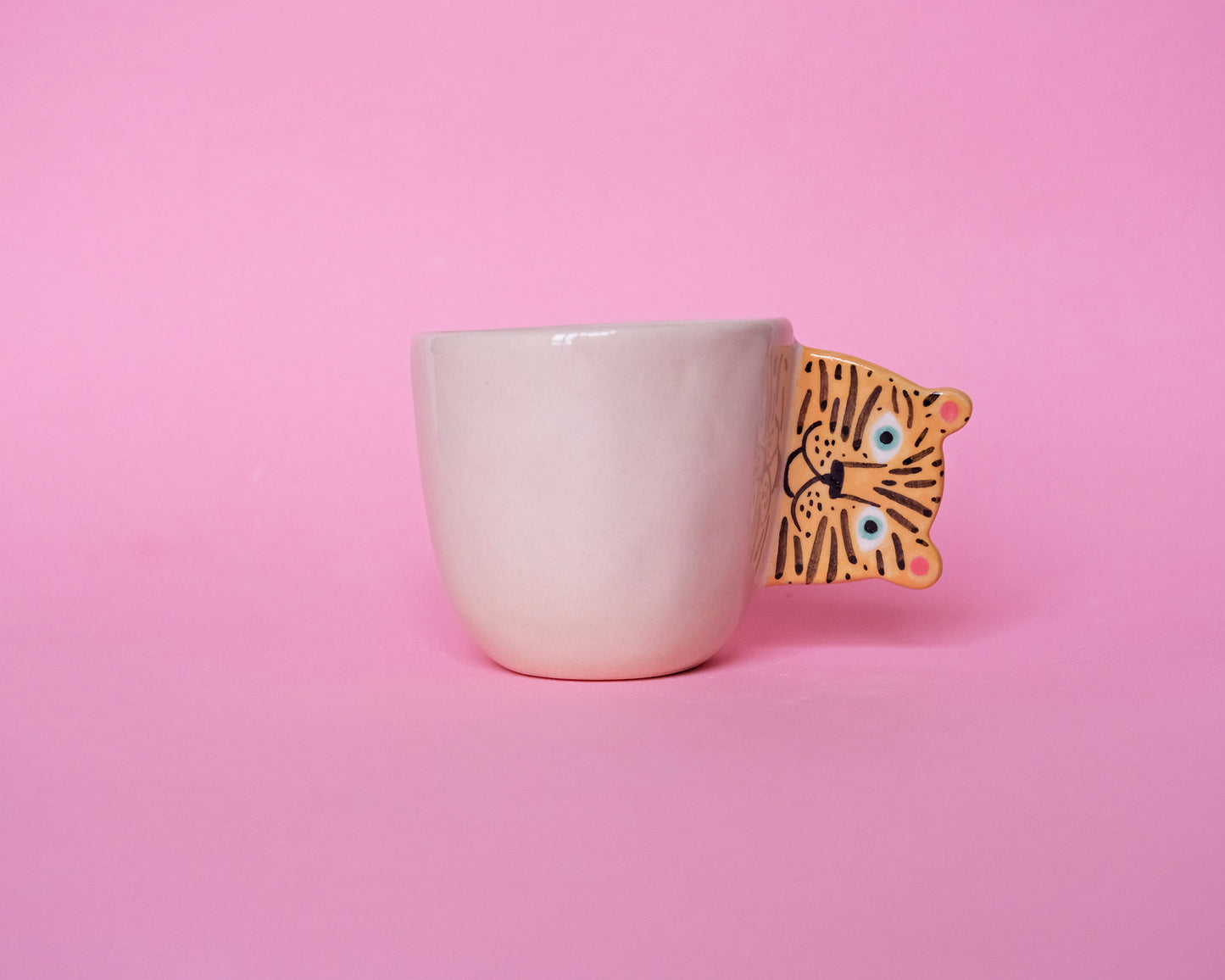 Tiger face coffee cup