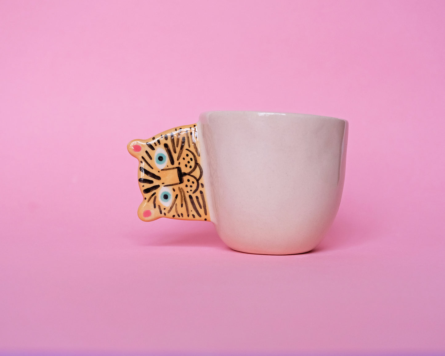 Tiger face coffee cup