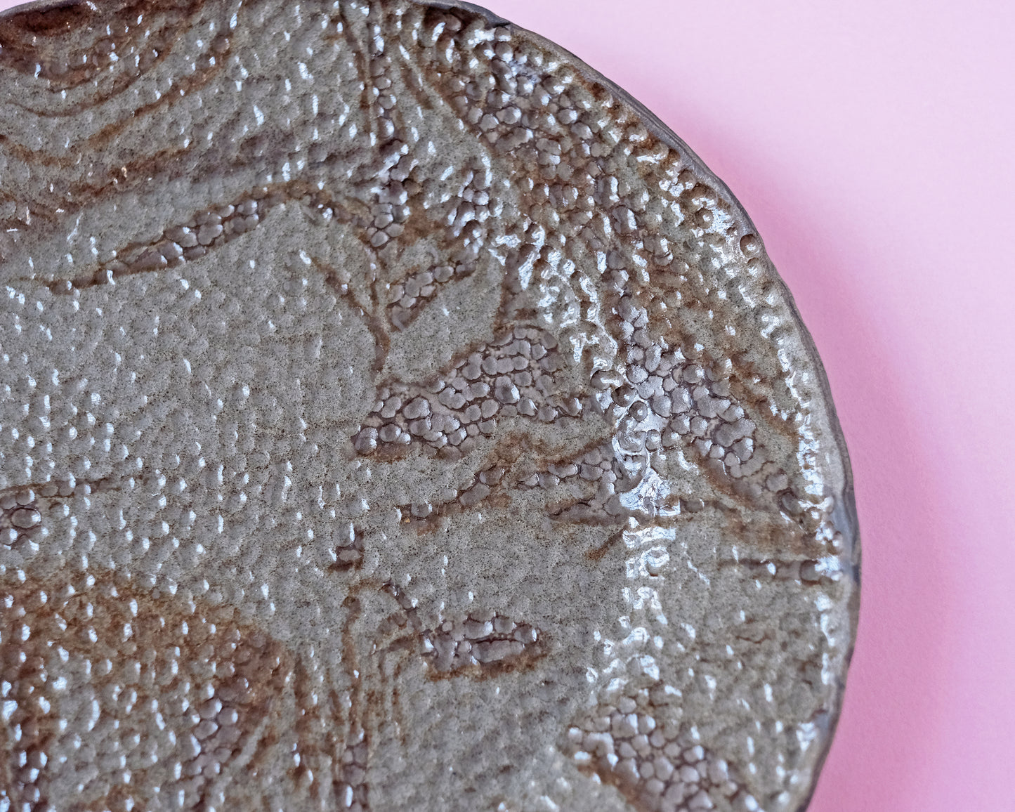 Nerikomi Plate Gray Stone