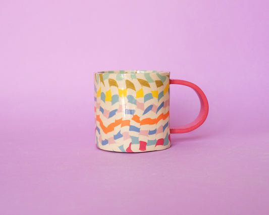 Nerikomi Mug Red Handle