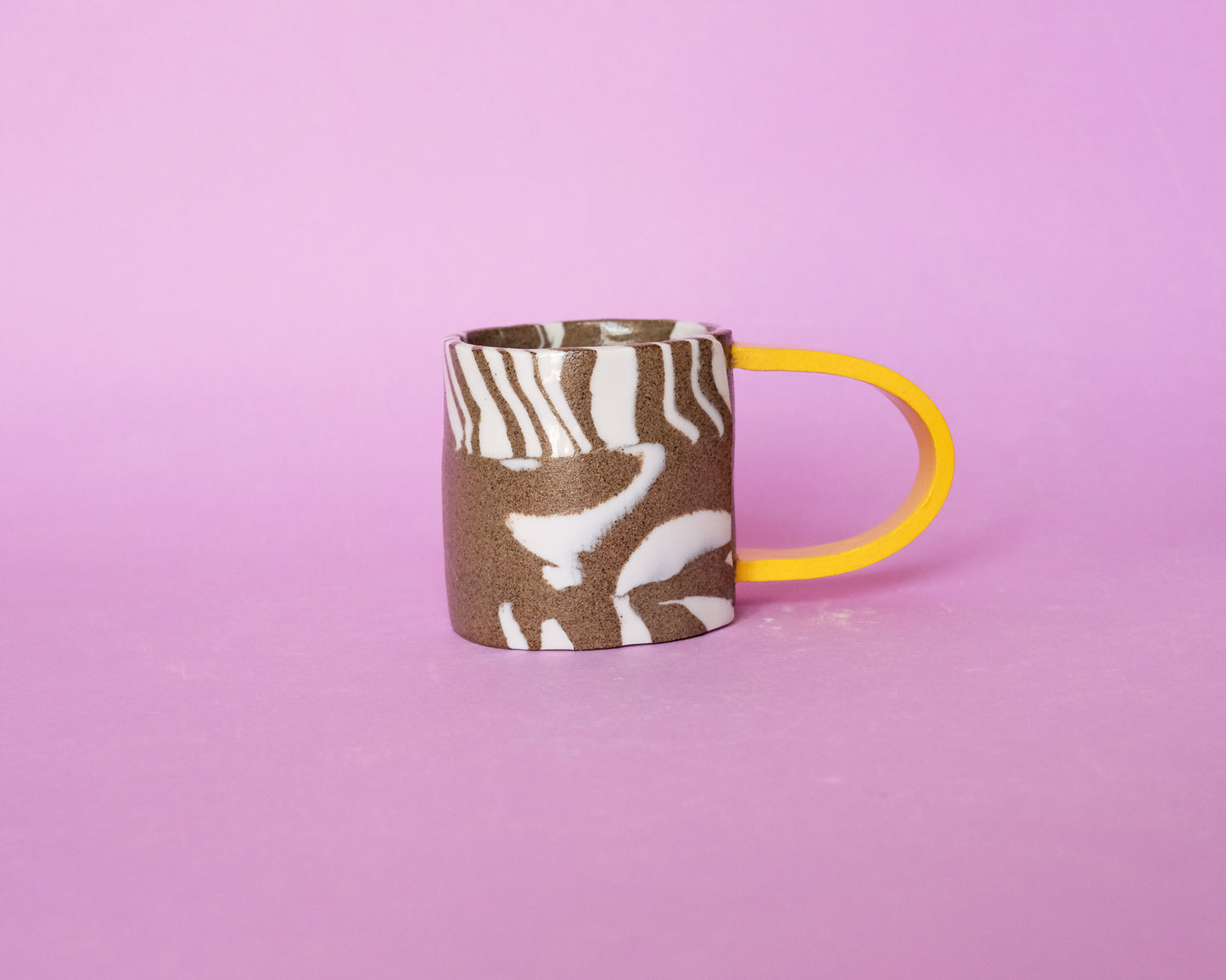 Nerikomi Mug Yellow Handle