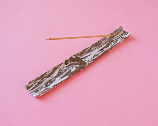 Nerikomi B&W Incense Holder