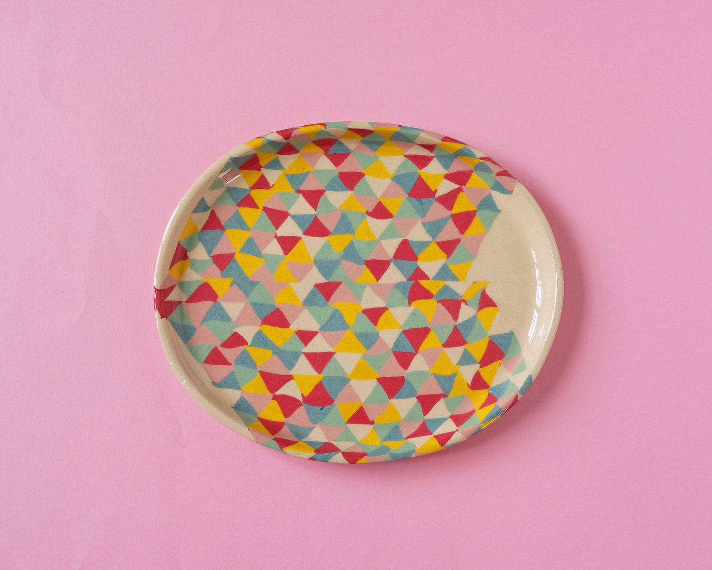 Nerikomi Triangles Medium Plate