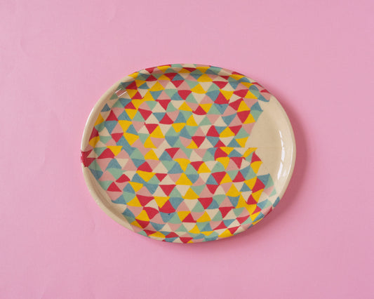 Nerikomi Triangles Medium Plate