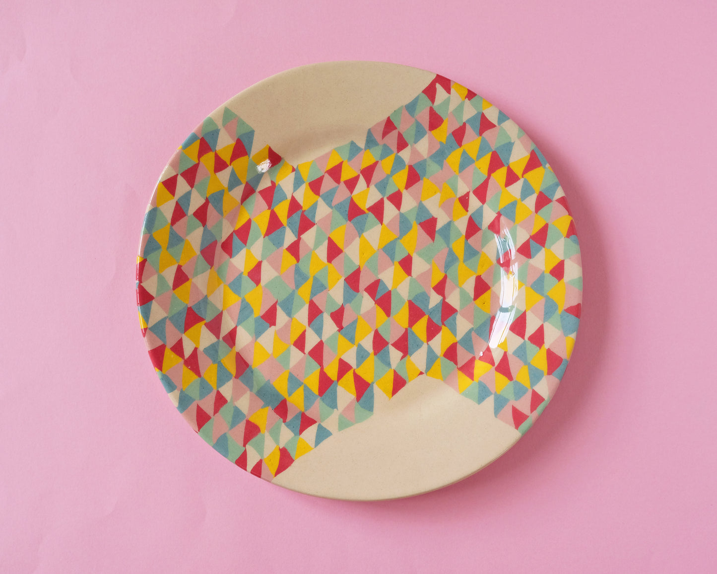 Nerikomi Triangles Big Plate