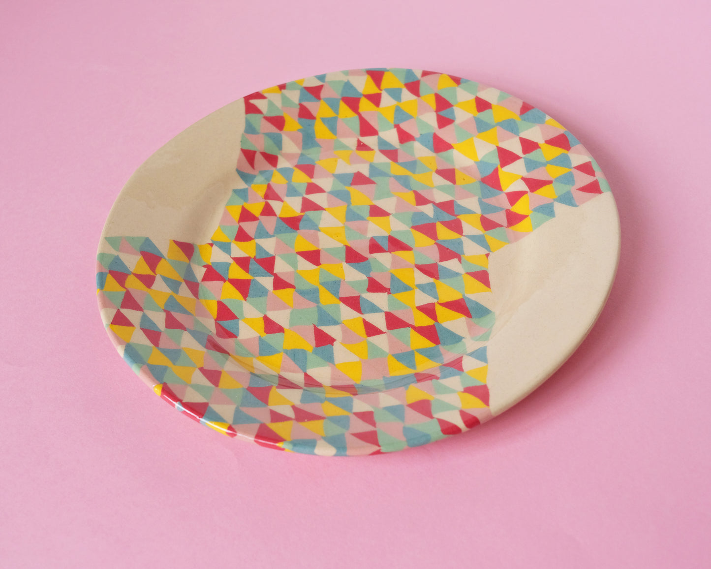 Nerikomi Triangles Big Plate