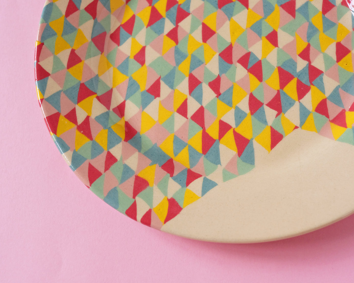 Nerikomi Triangles Big Plate